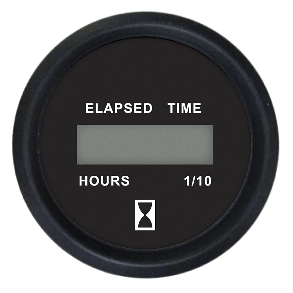 Faria Euro Black 2" Digital Hourmeter Gauge [12835] - Premium Gauges from Faria Beede Instruments - Just $53.99! 