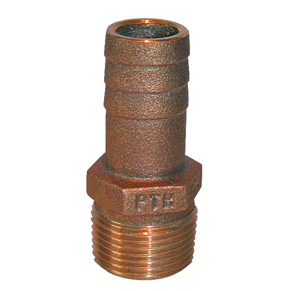 GROCO 1/2" NPT x 1/2" ID Bronze Pipe to Hose Straight Fitting [PTH-500] - Premium Fittings from GROCO - Just $5.99! 