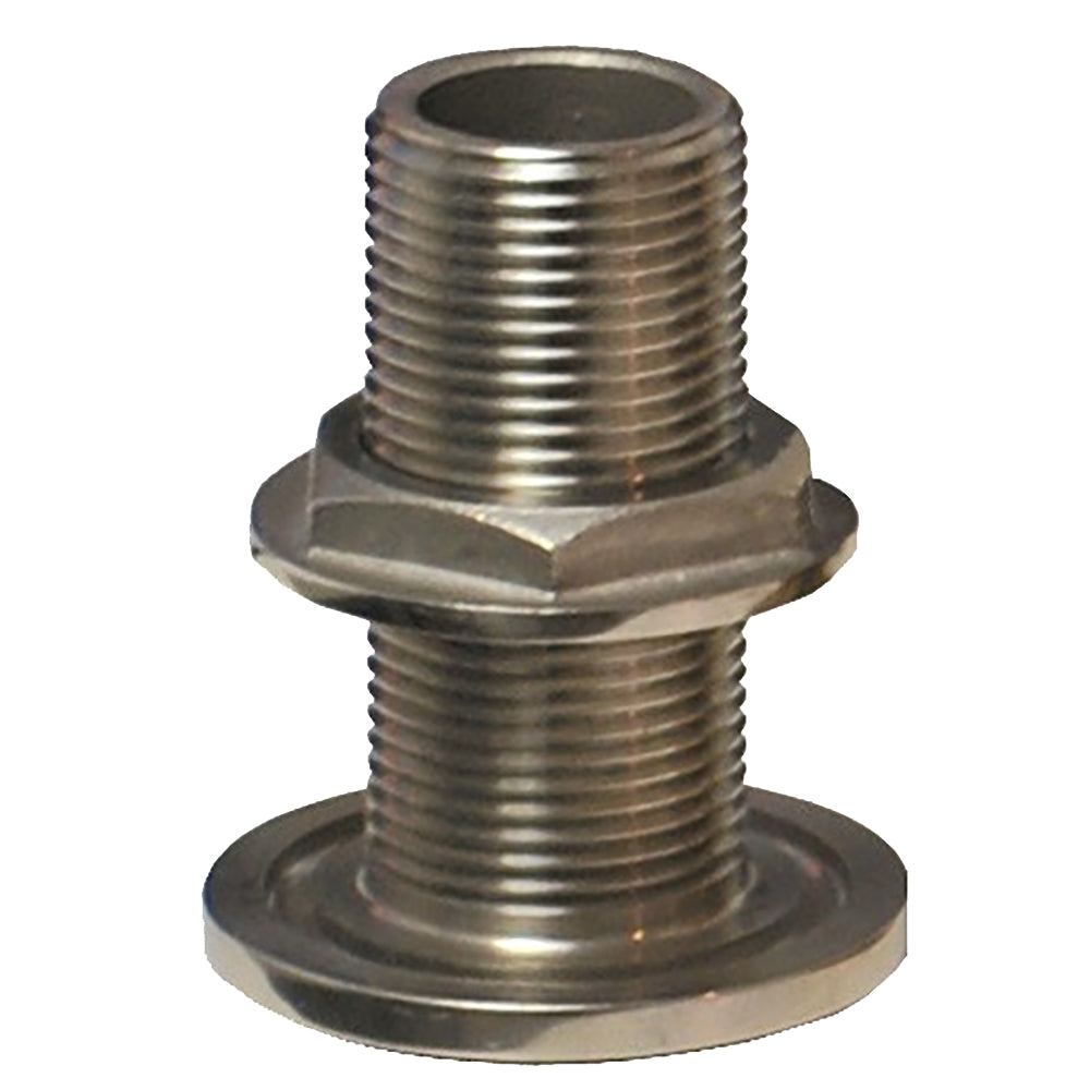 GROCO 1/2" NPS NPT Combo Stainless Steel Thru-Hull Fitting w/Nut [TH-500-WS] - Premium Thru-Hull Fittings from GROCO - Just $15.99! 