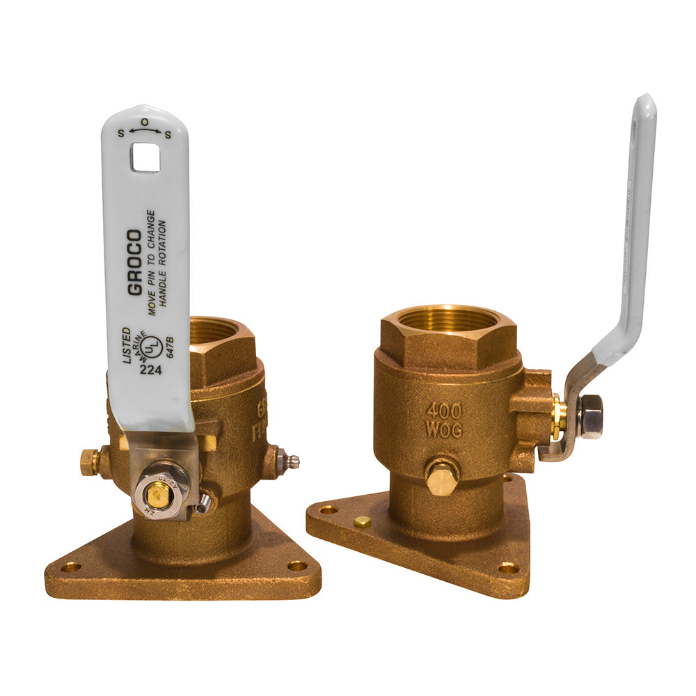 GROCO 1" Bronze Tri-Flanged Ball Valve/Seacock [FBV-1000] - Premium Fittings from GROCO - Just $75.99! 