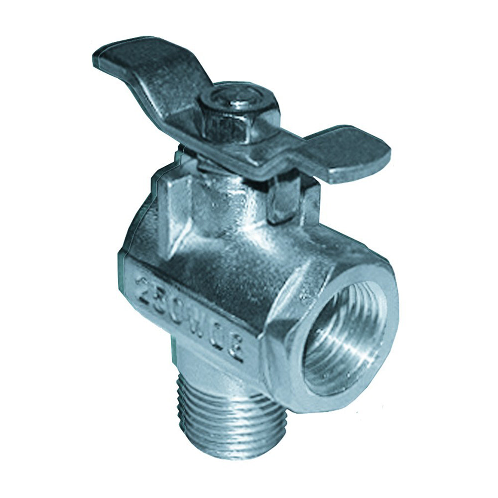 GROCO 1/2" NPT 90 Stainless Steel Fuel Valve [FV-590-S] - Premium Fittings from GROCO - Just $34.99! 