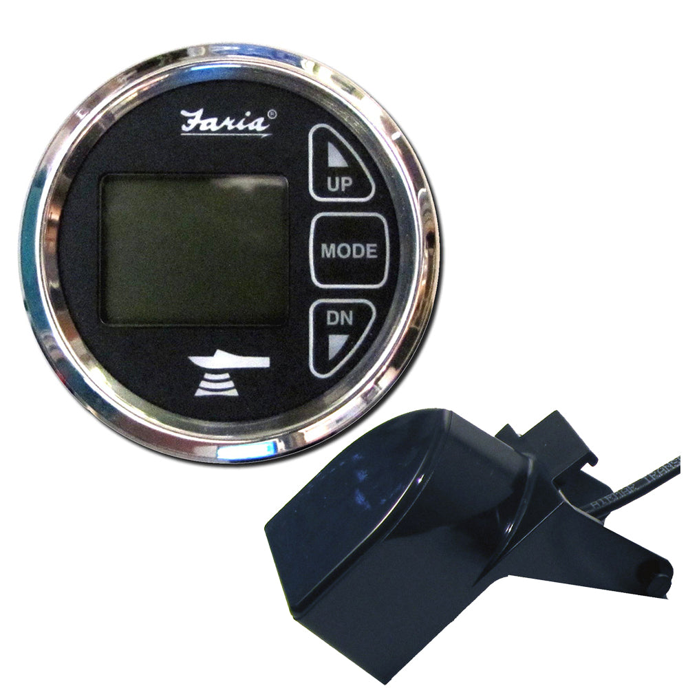 Faria Chesapeake Black 2" Dual Depth  Temp Sounder w/Transom Mount Transducer [13752] - Premium Gauges from Faria Beede Instruments - Just $245.99! 