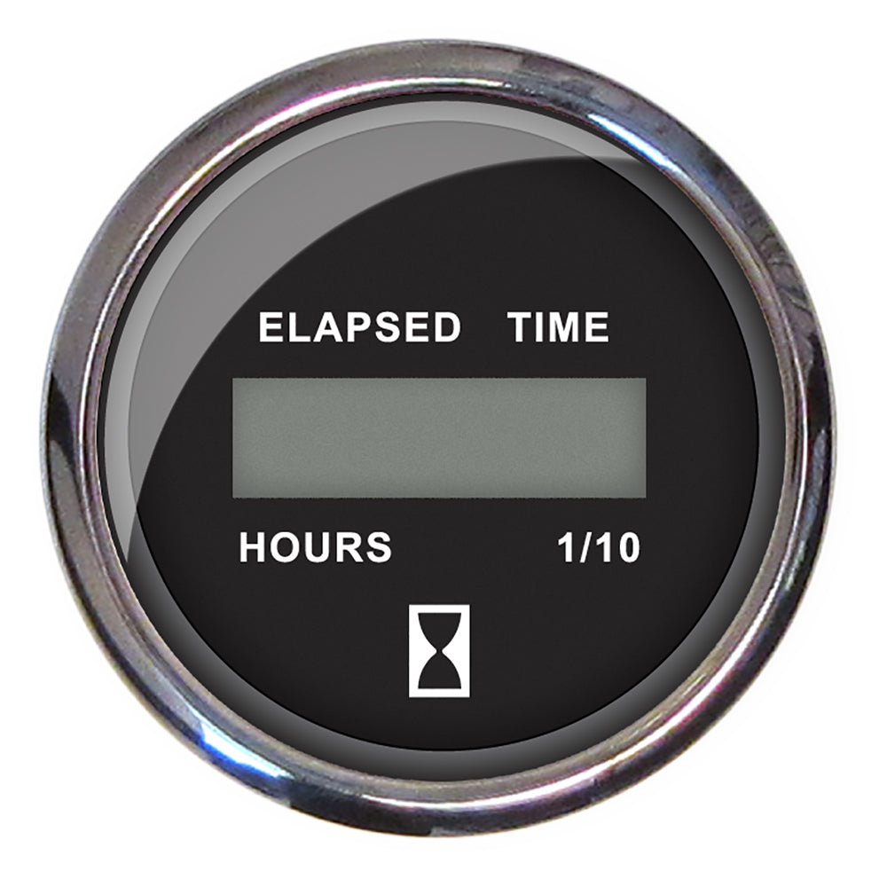 Faria Chesapeake Black 2" Hourmeter (Digital) [13715] - Premium Gauges from Faria Beede Instruments - Just $60.99! 