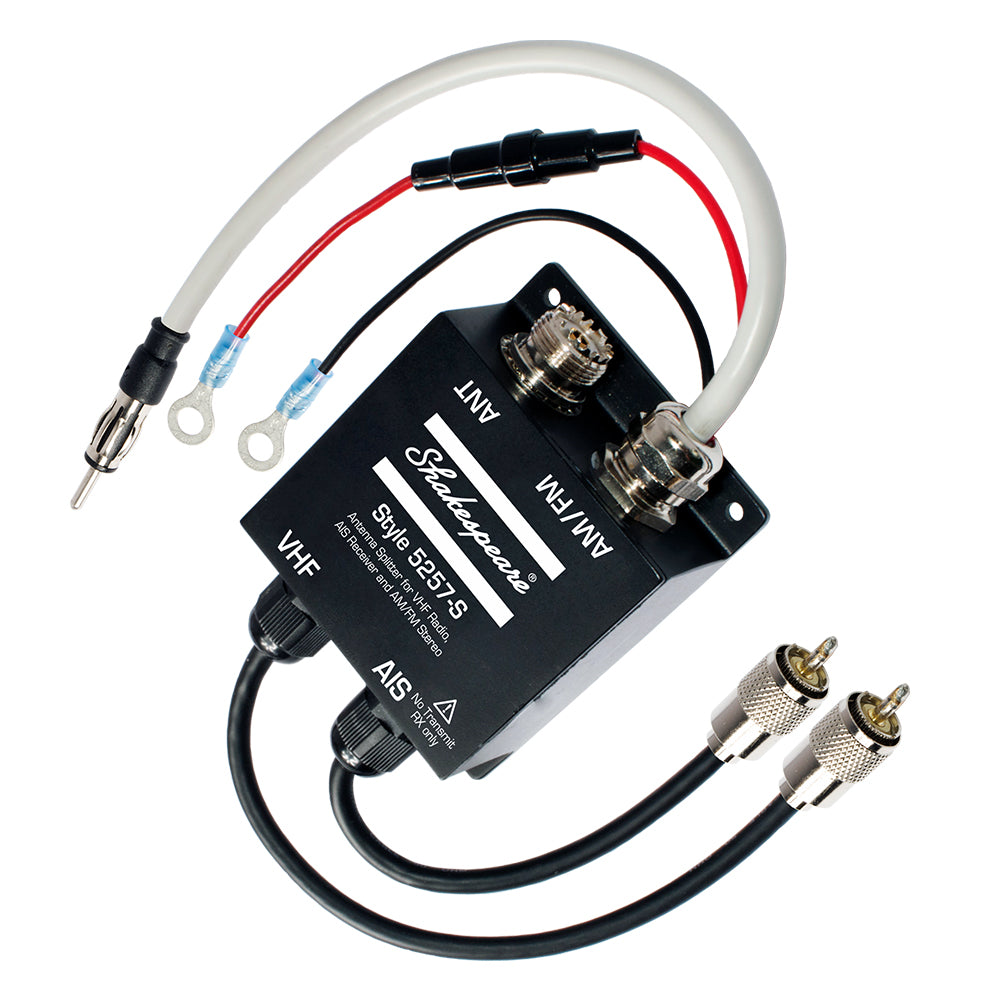 Shakespeare 5257-S Antenna Splitter f/VHF Radio, AIS Receiver  AM/FM Stereo [5257-S] - Premium Accessories from Shakespeare - Just $73.99! 