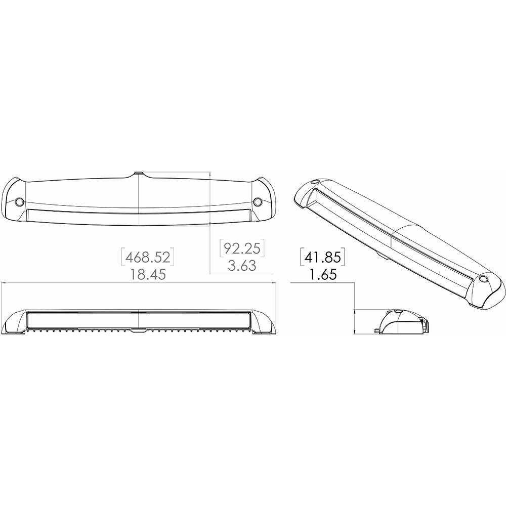 Lumitec Razor 18" Light Bar -Flood - White [101586] - Premium Light Bars from Lumitec - Just $565.99! 