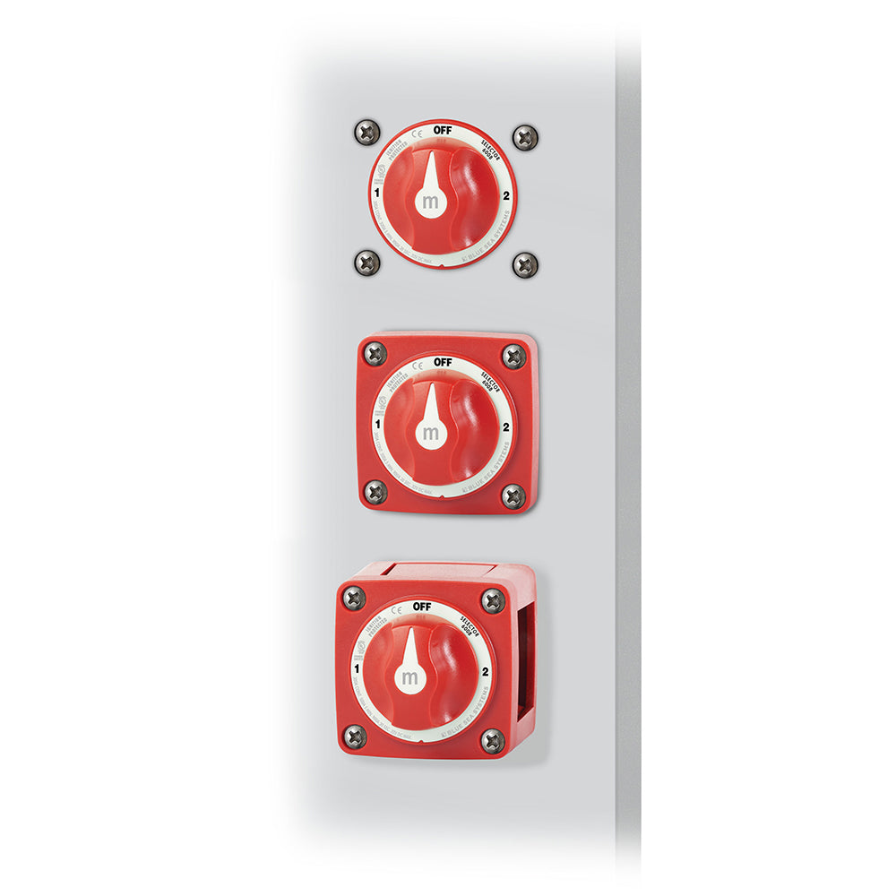 Blue Sea 6008 M-Series Battery Switch 3 Position - Red [6008] - Premium Battery Management from Blue Sea Systems - Just $46.99! 