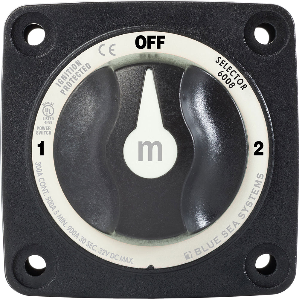 Blue Sea 6008200 m-Series Selector 3 Position Battery Switch - Black [6008200] - Premium Battery Management from Blue Sea Systems - Just $46.99! 