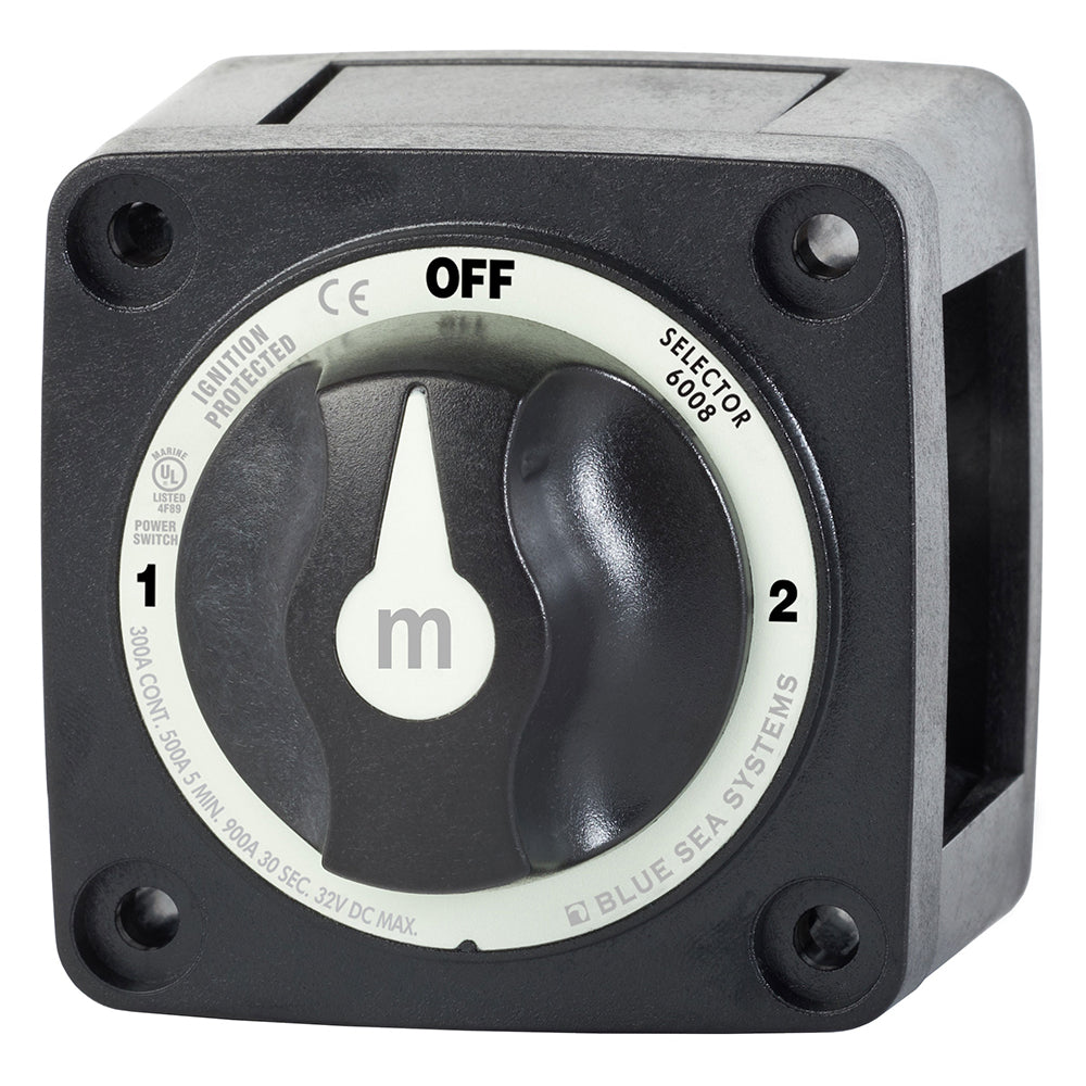 Blue Sea 6008200 m-Series Selector 3 Position Battery Switch - Black [6008200] - Premium Battery Management from Blue Sea Systems - Just $46.99! 