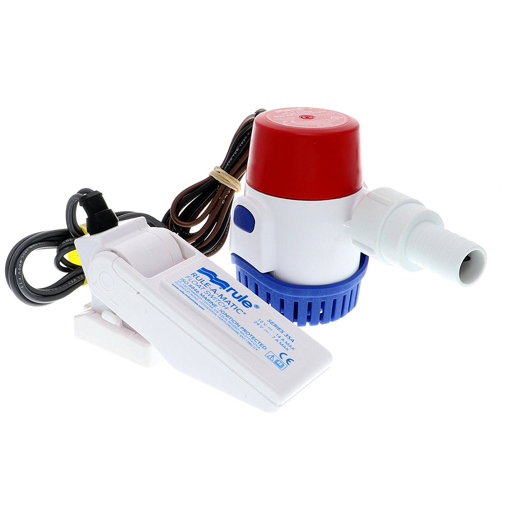 Rule 500 GPH Standard Bilge Pump Kit w/Float Switch - 12V [25DA-35A] - Premium Bilge Pumps from Rule - Just $73.99! 