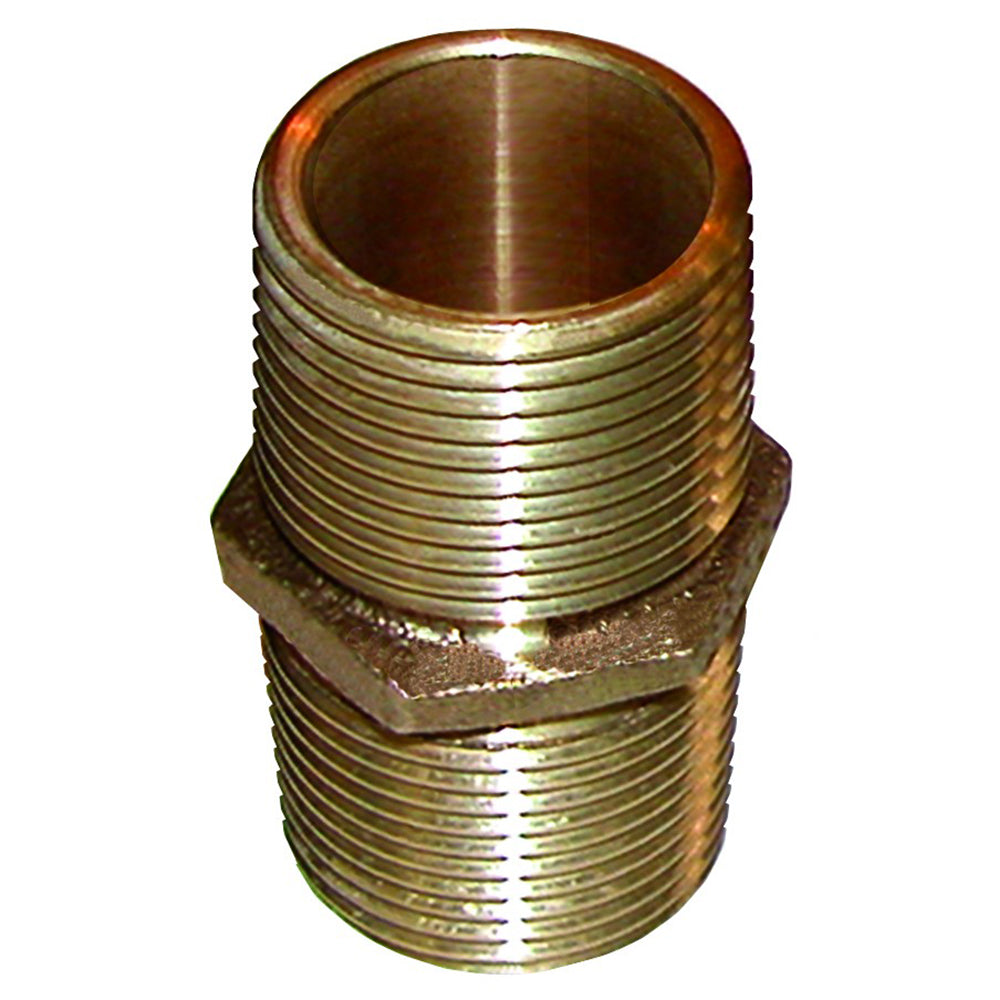 GROCO Bronze Pipe Nipple - 1/2" NPT [PN-500] - Premium Fittings from GROCO - Just $6.99! 