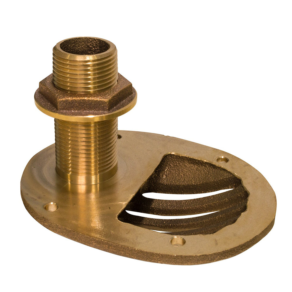 GROCO 1/2" Bronze Combo Scoop Thru-Hull w/Nut [STH-500-W] - Premium Thru-Hull Fittings from GROCO - Just $24.99! 