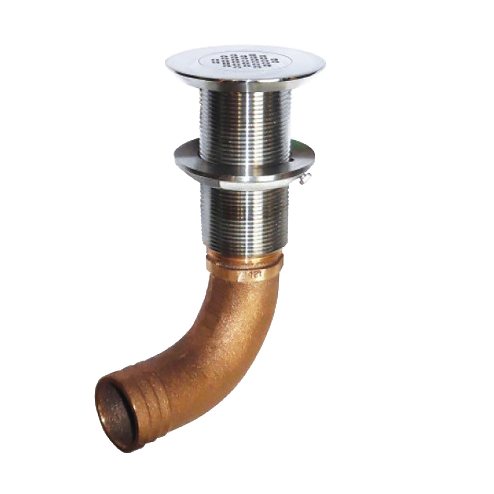 GROCO 1-1/4" Hose Barb Stainless 45 Degree Deck Drain [SCUS-1245] - Premium Fittings from GROCO - Just $102.99! 