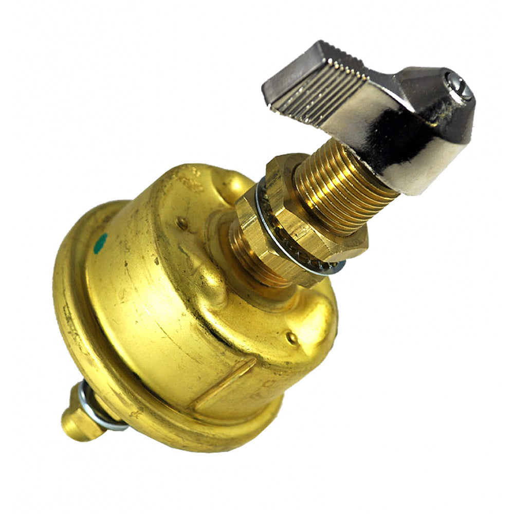 Cole Hersee Single Pole Brass Battery Switch w/Faceplate 175 Amp Continuous 800 Amp Intermittent [M-284-09-BP] - Premium Battery Management from Cole Hersee - Just $59.99! 