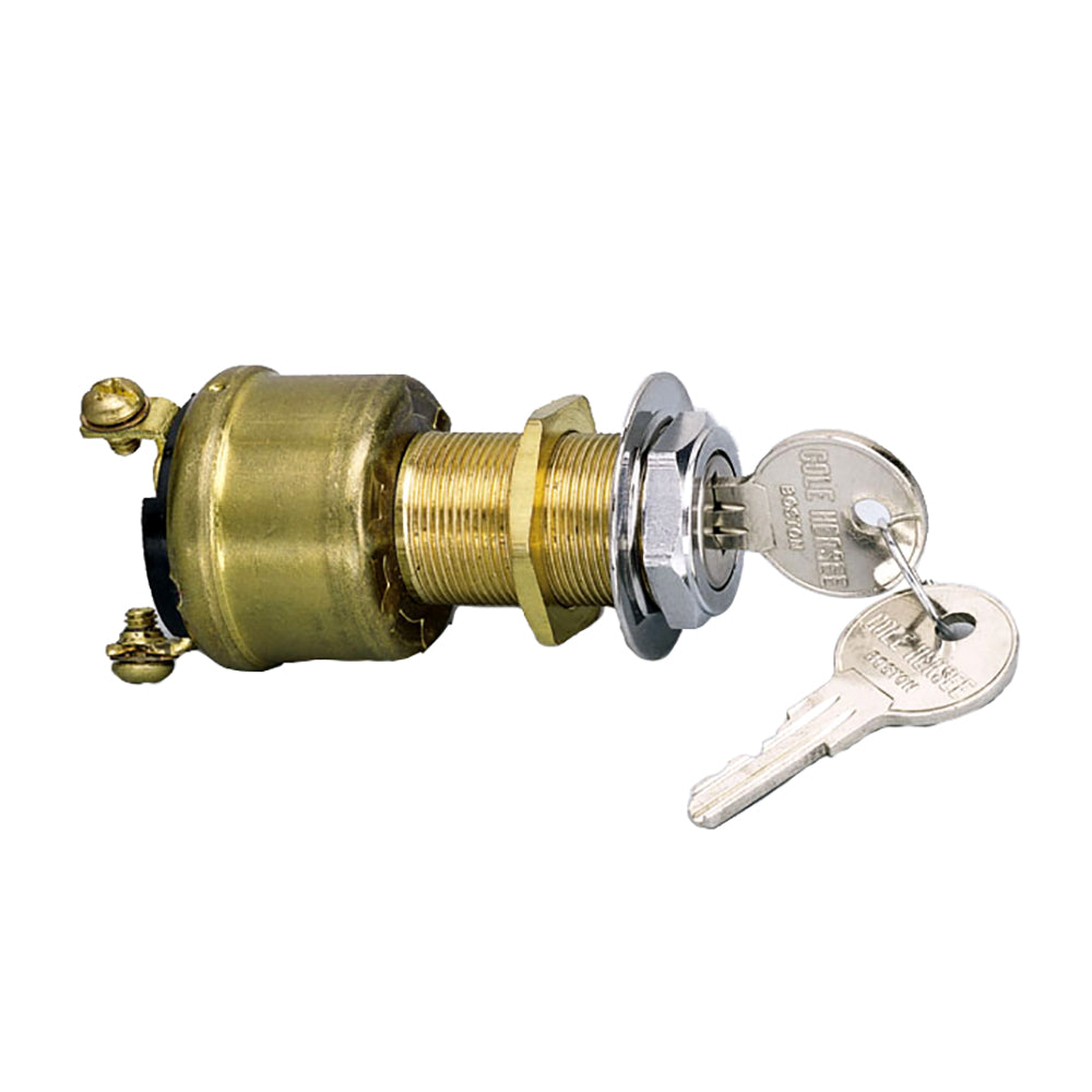 Cole Hersee 3 Position Brass Ignition Switch [M-550-BP] - Premium Switches & Accessories from Cole Hersee - Just $43.99! 