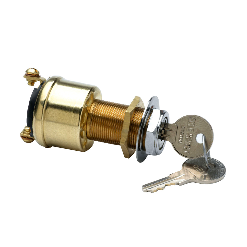 Cole Hersee 2 Position Brass Ignition Switch [M-489-BP] - Premium Switches & Accessories from Cole Hersee - Just $42.99! 