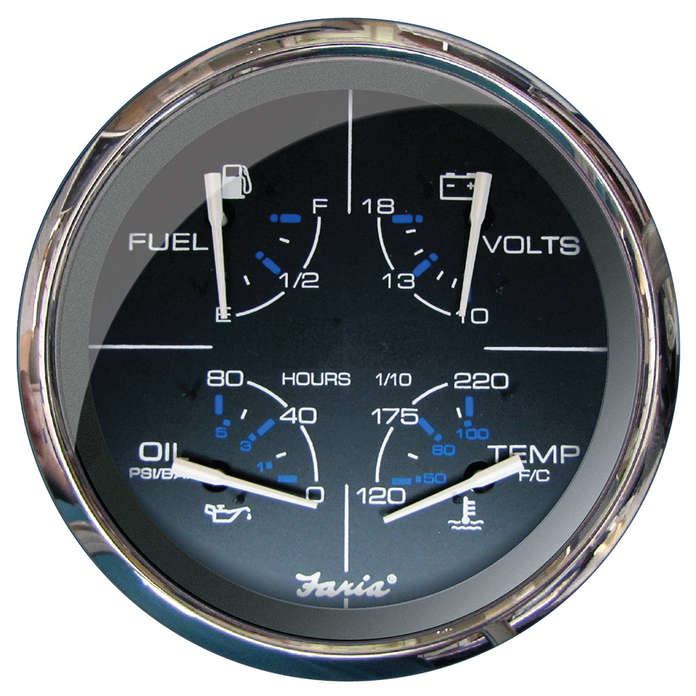 Faria Chesapeake Black 5" Multifunction Gauge [33762] - Premium Gauges from Faria Beede Instruments - Just $216.99! 