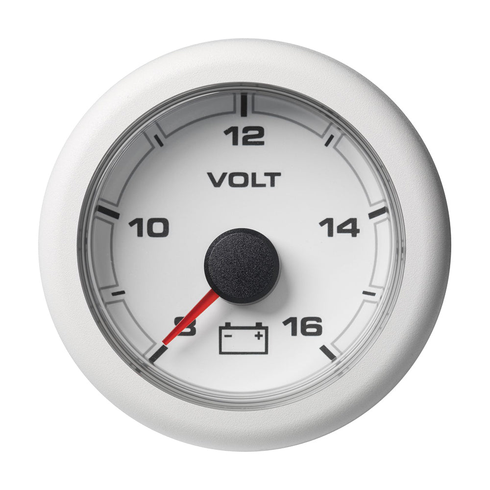 Veratron 52MM (2-1/16") OceanLink Battery Voltage Gauge - 8 to 16V - White Dial  Bezel [A2C1066110001] - Premium Gauges from Veratron - Just $63.89! 