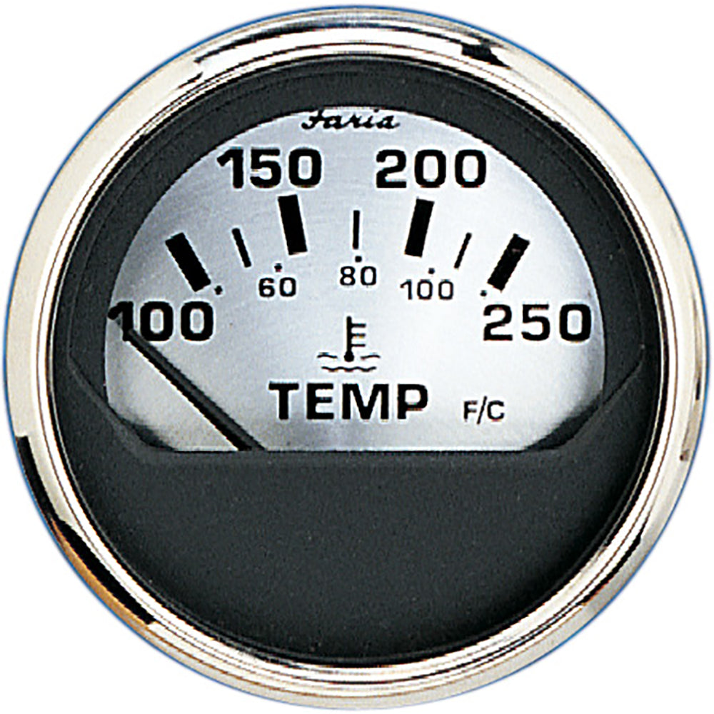 Faria Spun Silver 2" Water Temp Gauge [16004] - Premium Gauges from Faria Beede Instruments - Just $38.99! 