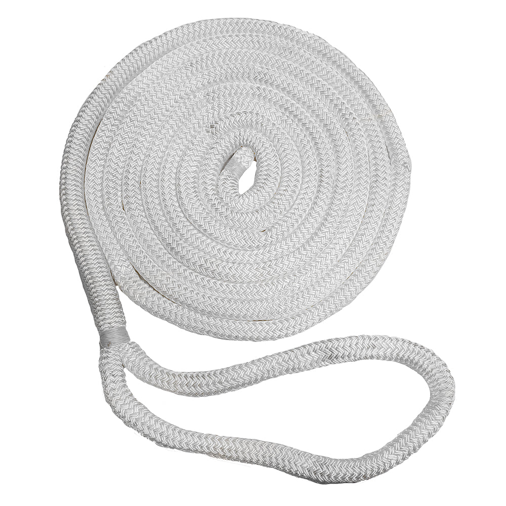 New England Ropes 1/2" Double Braid Dock Line - White - 35 [C5050-16-00035] - Premium Dock Line from New England Ropes - Just $60.99! 