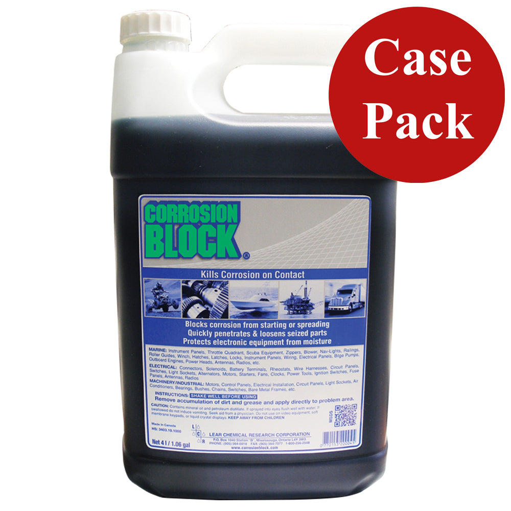 Corrosion Block Liquid 4-Liter Refill - Non-Hazmat, Non-Flammable  Non-Toxic *Case of 4* [20004CASE] - Premium Cleaning from Corrosion Block - Just $346.99! 