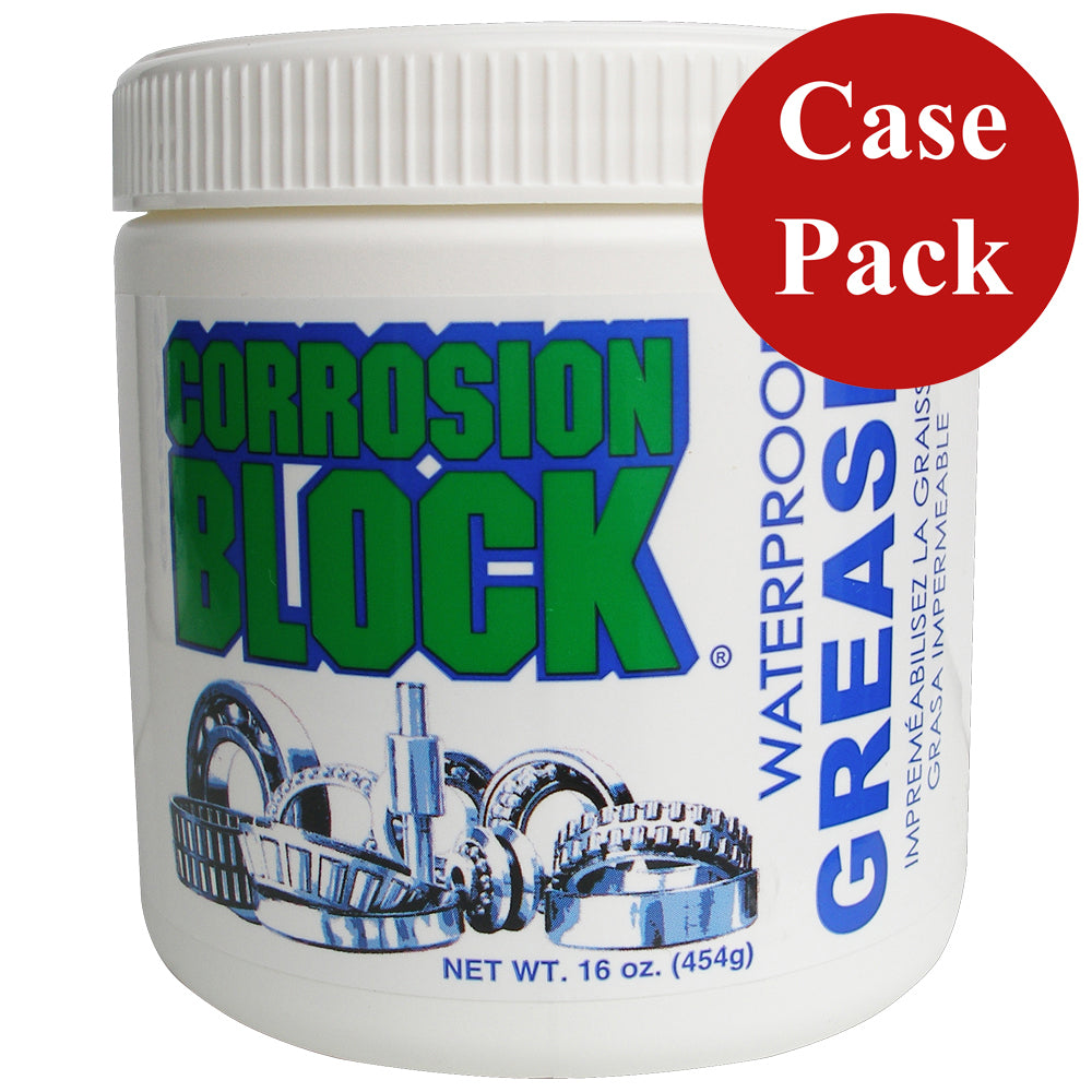 Corrosion Block High Performance Waterproof Grease - 16oz Tub - Non-Hazmat, Non-Flammable  Non-Toxic *Case of 6* [25016CASE] - Premium Cleaning from Corrosion Block - Just $94.99! 