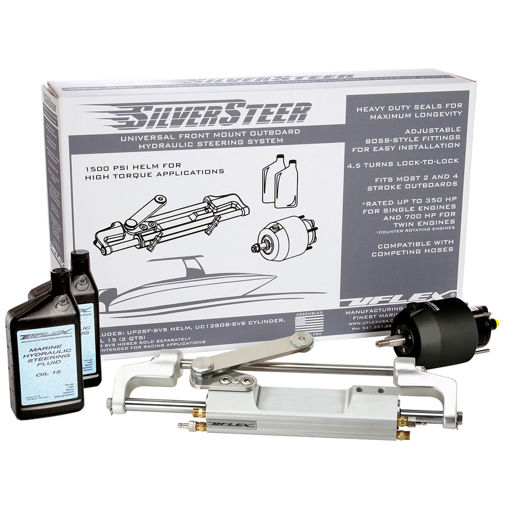 Uflex SilverSteer Front Mount Outboard Hydraulic Steering System w/ UC130-SVS-1 Cylinder [SILVERSTEERXP1] - Premium Steering Systems from Uflex USA - Just $1022.99! 