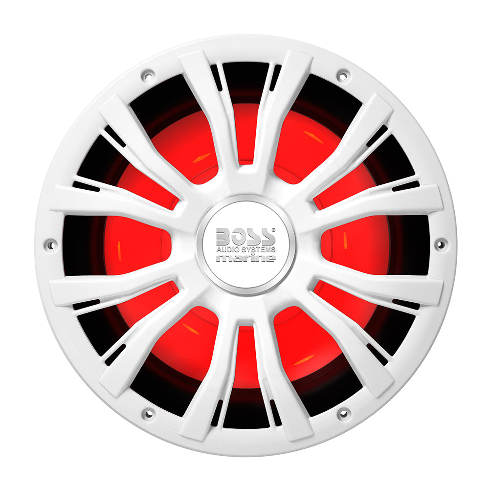 Boss Audio 10" MRG10W Subwoofer w/RGB Lighting - White - 800W [MRGB10W] - Premium Subwoofers from Boss Audio - Just $94.99! 