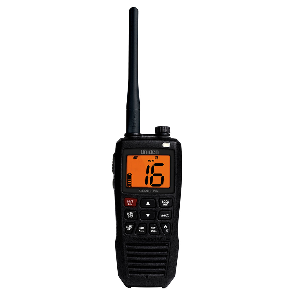 Uniden Atlantis 275 Floating Handheld VHF Marine Radio [ATLANTIS 275] - Premium VHF - Handheld from Uniden - Just $112.99! Shop now at Boat Gear Depot