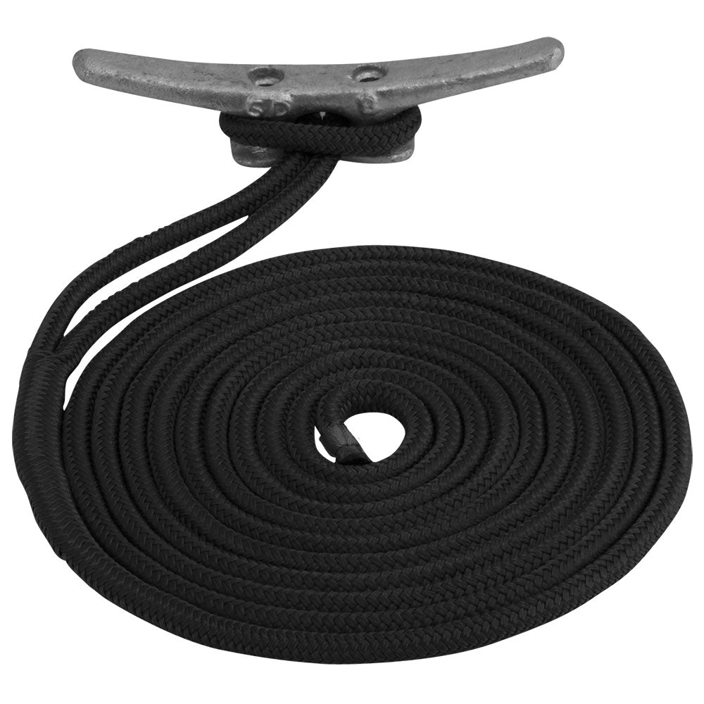 Sea-Dog Double Braided Nylon Dock Line - 3/8" x 10 - Black [302110010BK-1] - Premium Dock Line from Sea-Dog - Just $7.99! Shop now at Boat Gear Depot