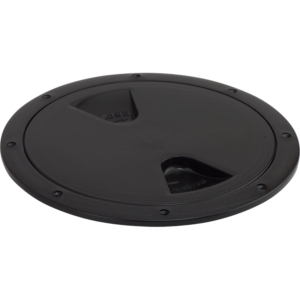 Sea-Dog Screw-Out Deck Plate - Black - 4" [335745-1] - Premium Deck Plates from Sea-Dog - Just $9.99! Shop now at Boat Gear Depot