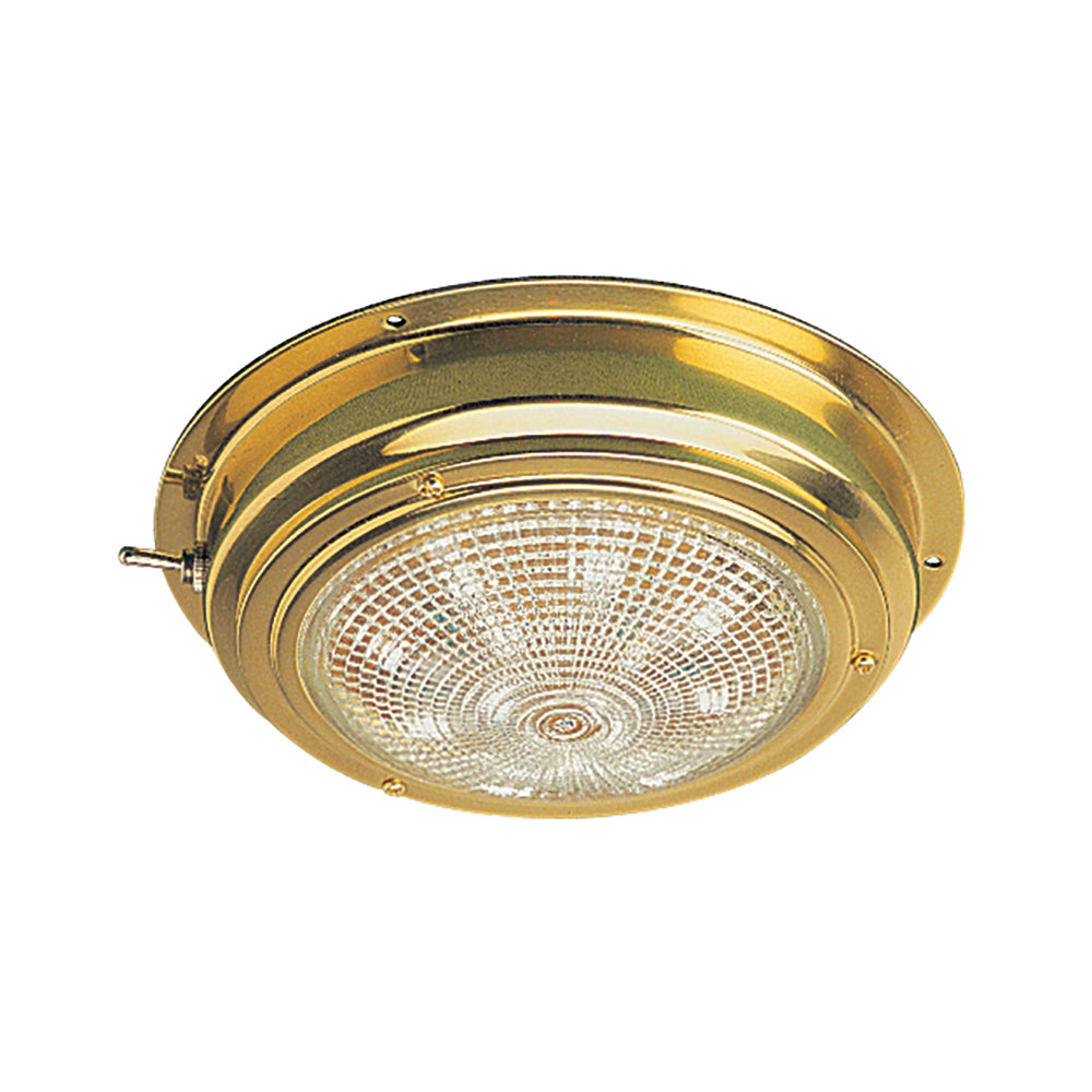 Sea-Dog Brass LED Dome Light - 5" Lens [400208-1] - Premium Interior / Courtesy Light from Sea-Dog - Just $74.99! 