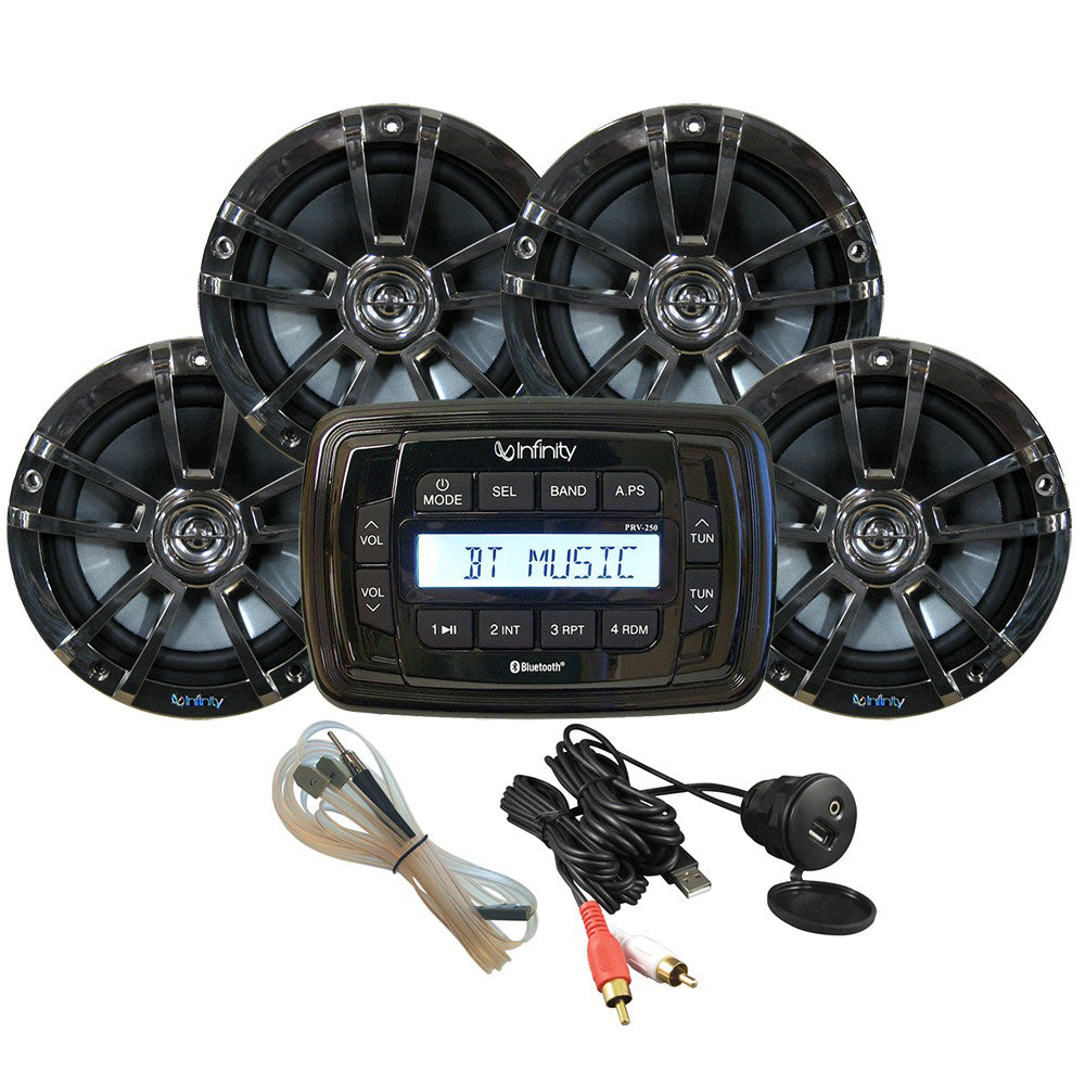 Infinity MPK250 Package w/Four (4) Chrome INF622 Speakers [INFMPK250-4] - Premium Stereos from Infinity - Just $371.99! 