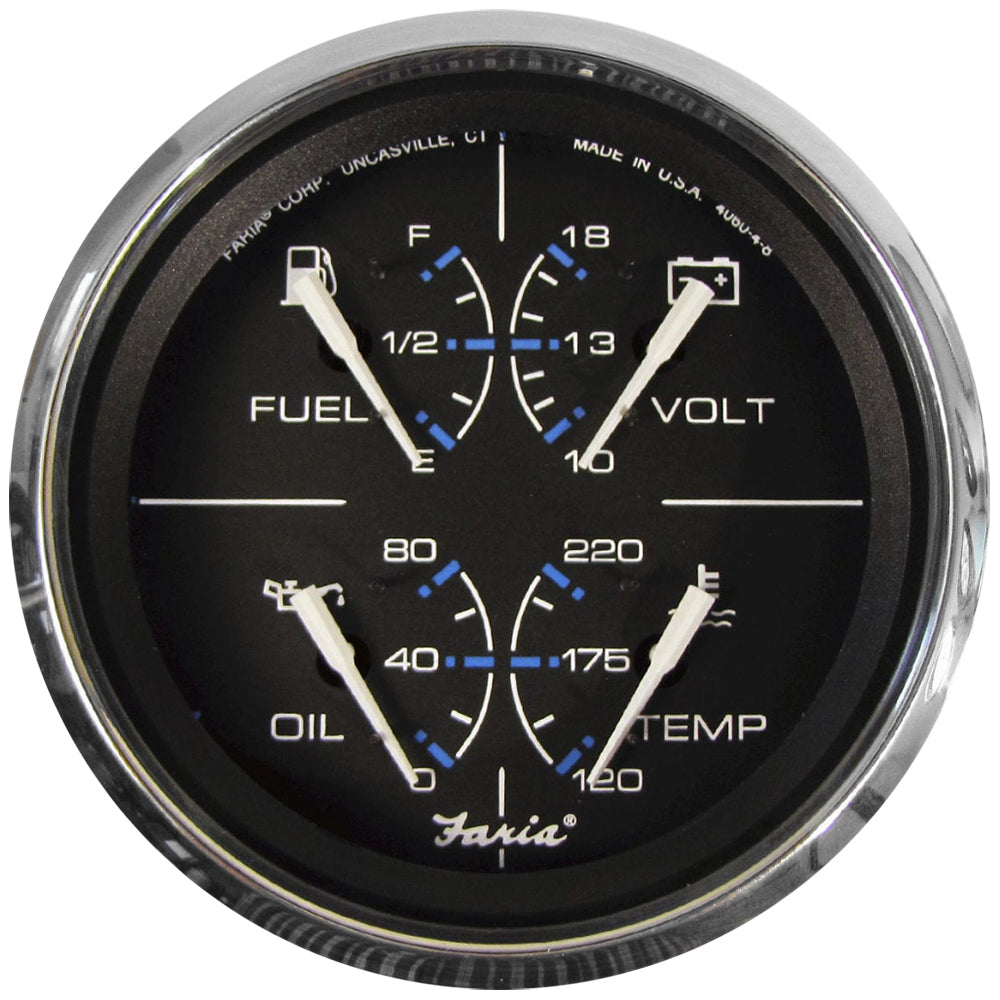 Faria Chesapeake Black 4" Multifunction Gauge [33751] - Premium Gauges from Faria Beede Instruments - Just $112.99! 