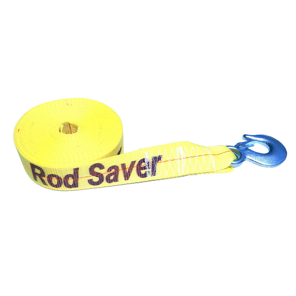 Rod Saver Heavy-Duty Winch Strap Replacement - Yellow - 2" x 25 [WSY25] - Premium Winch Straps & Cables from Rod Saver - Just $30.99! 