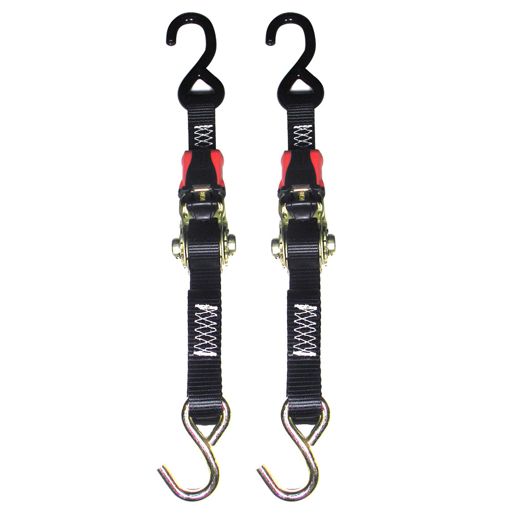 Rod Saver Rubber Ratchet Tie-Down - 1" x 4 - Pair [RTD4] - Premium Tie-Downs from Rod Saver - Just $29.99! 