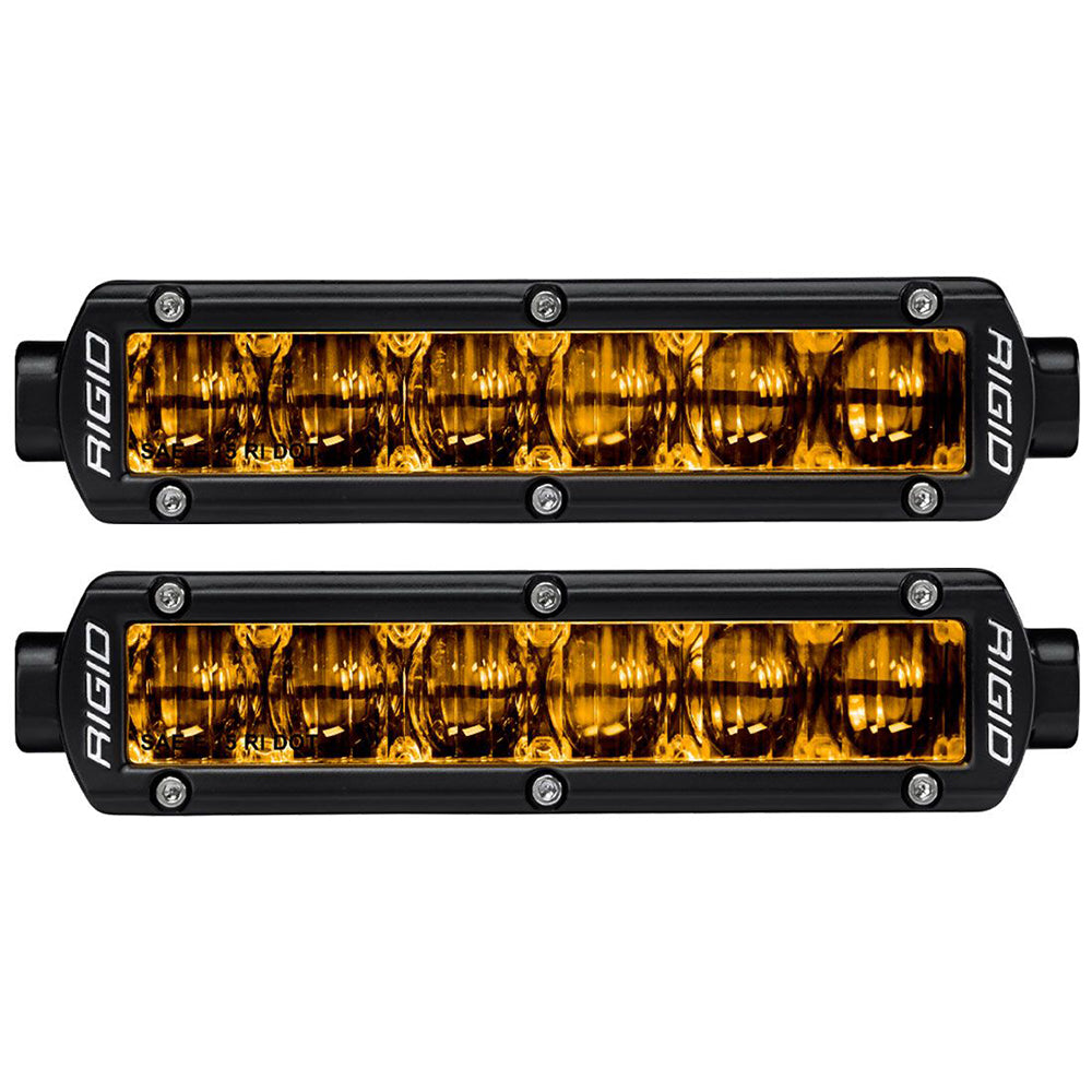 RIGID Industries 6" SR-Series SAE Compliant Fog Light - Black w/Yellow Light [906704] - Premium Light Bars from RIGID Industries - Just $516.99! 