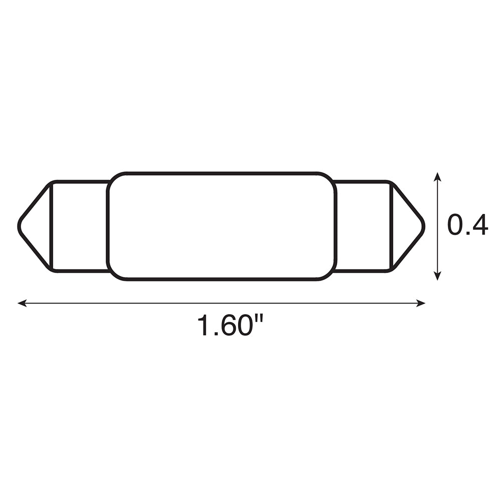 Ancor Bulb, Festoon, 12V - .97A - 10W - 12CP - 2-Pieces [522112] - Premium Bulbs from Ancor - Just $2.99! 