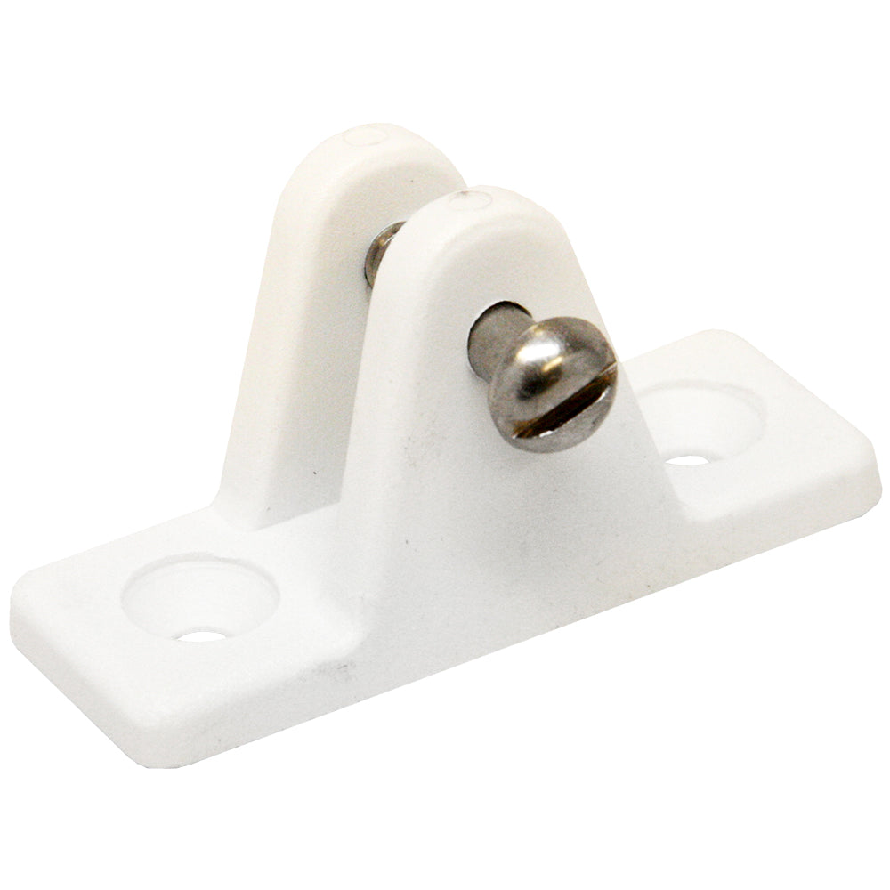 Sea-Dog Nylon Angled Deck Hinge - White [273231-1] - Premium Bimini Top Fittings from Sea-Dog - Just $6.99! 