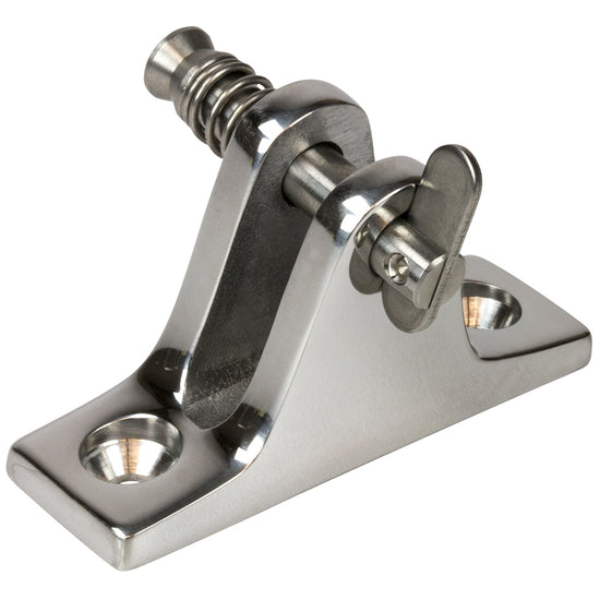 Sea-Dog Stainless Steel Angle Base Deck Hinge - Removable Pin [270235-1] - Premium Bimini Top Fittings from Sea-Dog - Just $14.99! 