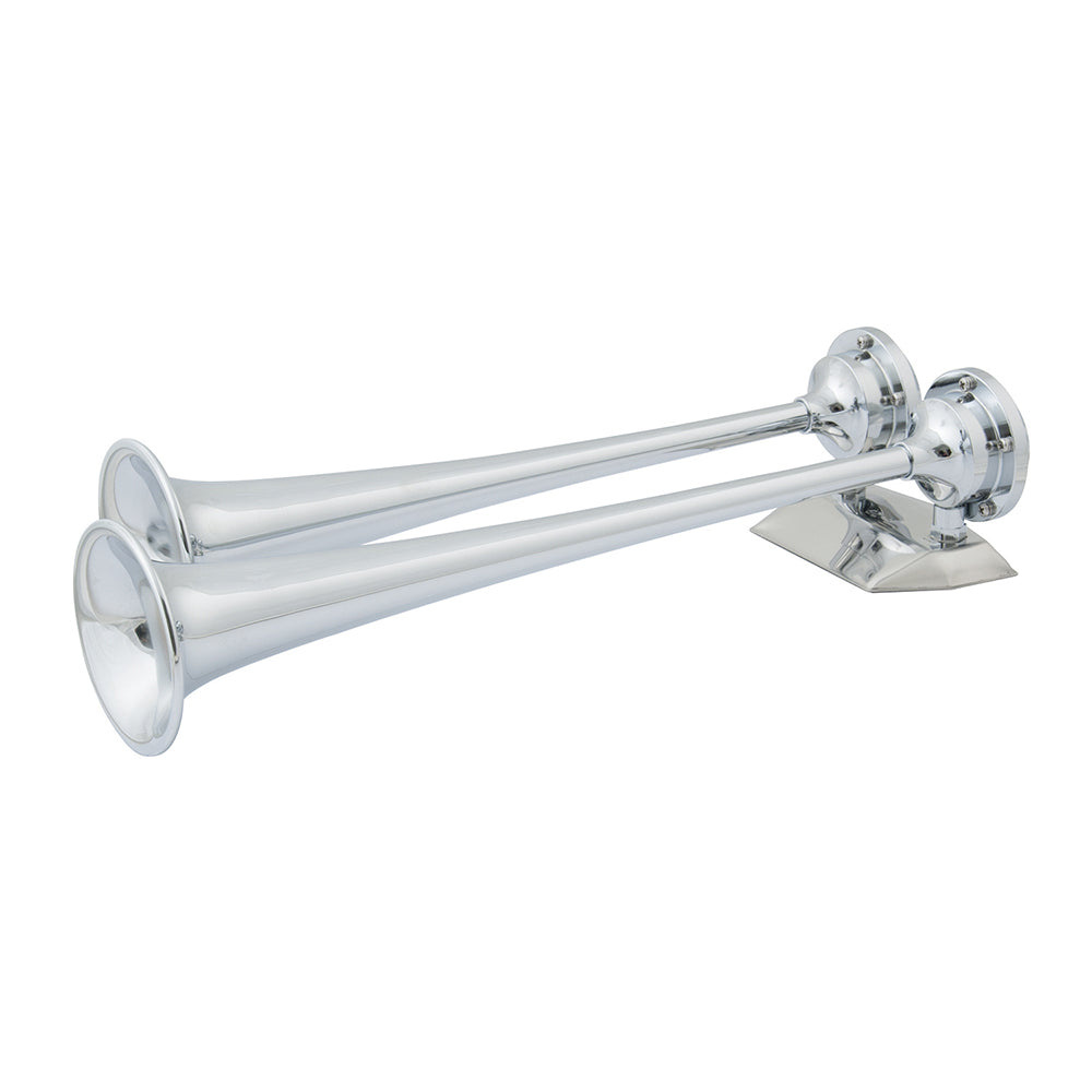 Marinco 12V Chrome Plated Dual Trumpet Air Horn [10106] - Premium Horns from Marinco - Just $273.99! 