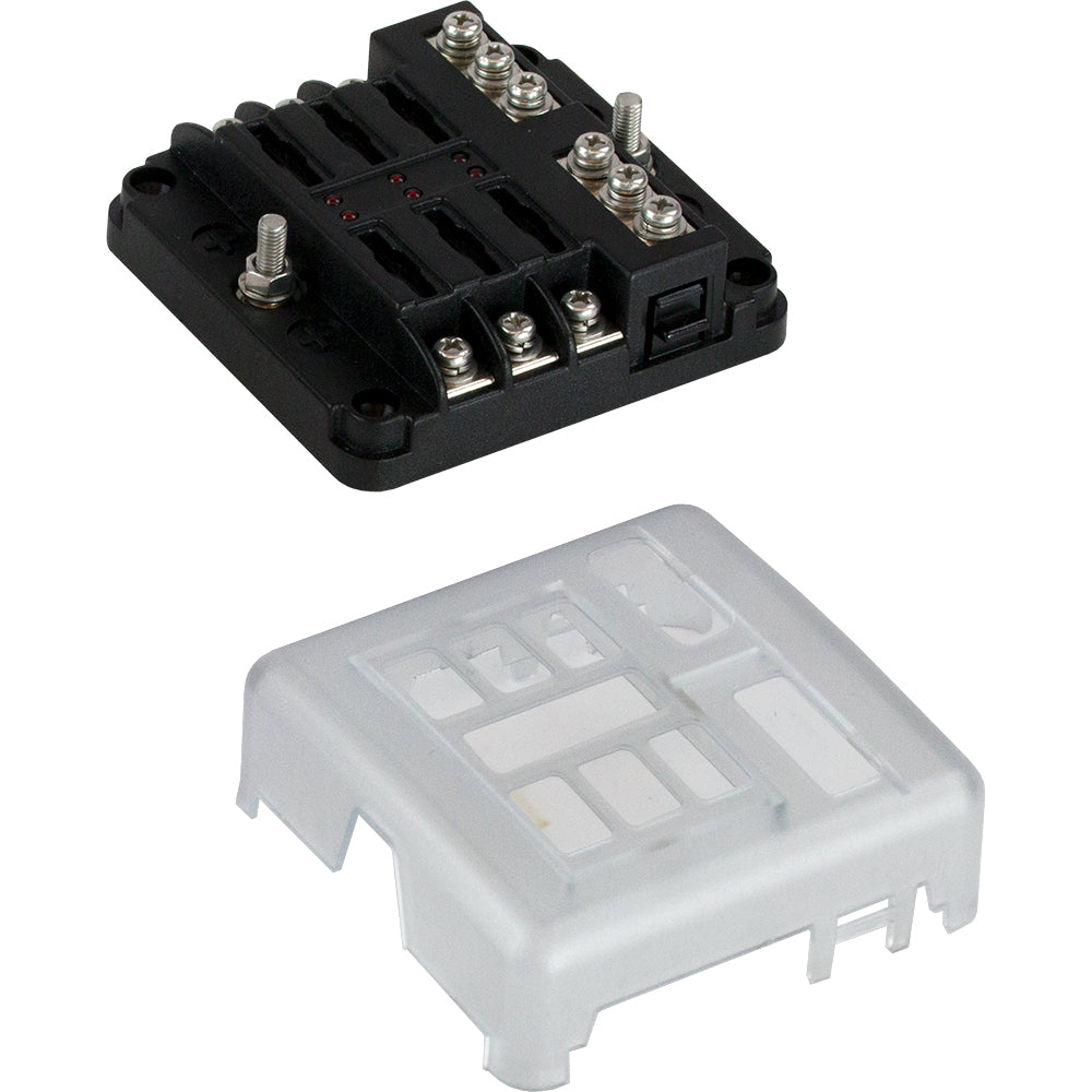 Sea-Dog Blade Style LED Indicator Fuse Block w/Negative Bus Bar - 6 Circuit [445185-1] - Premium Fuse Blocks & Fuses from Sea-Dog - Just $24.99! 