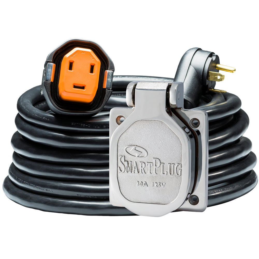 SmartPlug RV Kit 30 AMP Dual Configuration Cordset  Stainless Steel Inlet Combo - 30 [R30303BM30NT] - Premium Accessories from SmartPlug - Just $380! Shop now at Boat Gear Depot