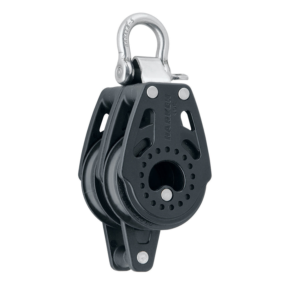 Harken 40mm Carbo Air Double Fixed Block w/Becket [2643] - Premium Blocks from Harken - Just $77.95! 