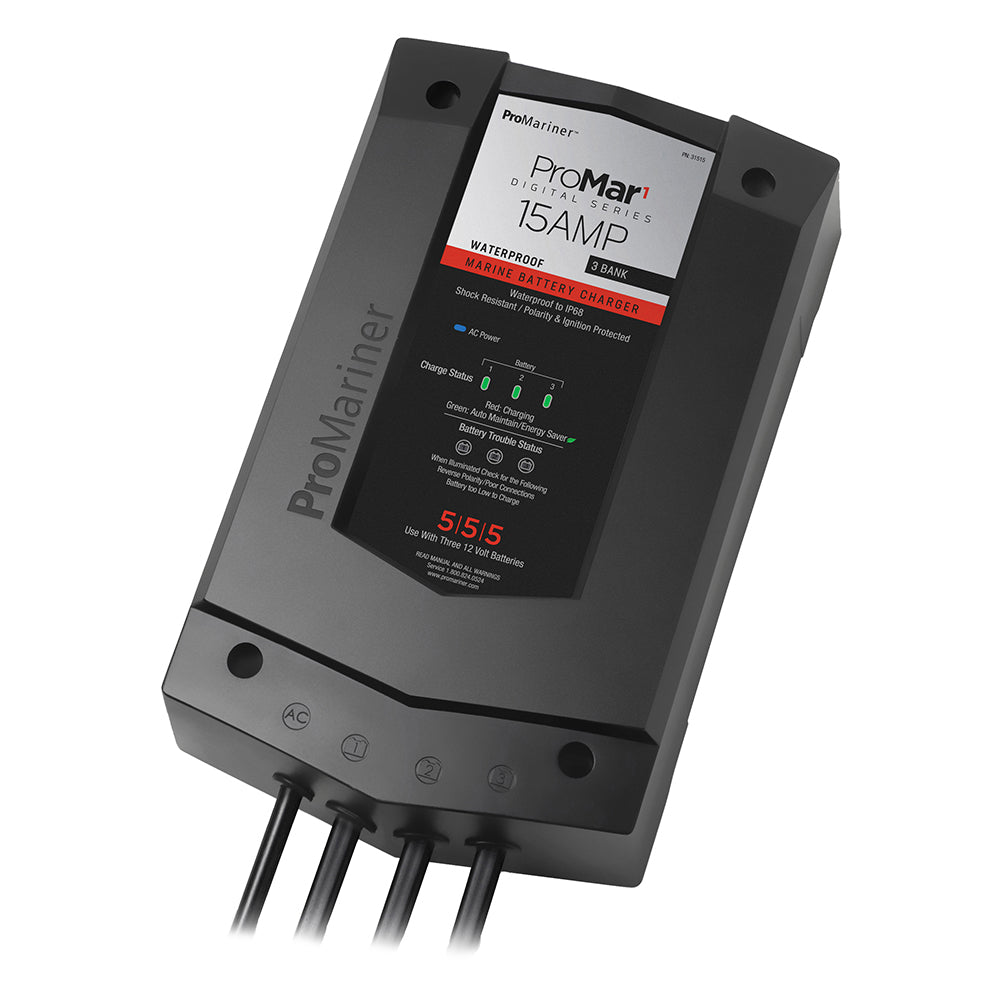 ProMariner ProMar1 DS Digital - 15 Amp - 3 Bank Charger [31515] - Premium Battery Chargers from ProMariner - Just $189.99! 