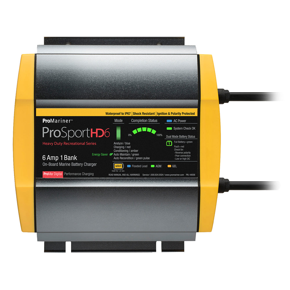 ProMariner ProSportHD 6 Gen 4 - 6 Amp - 1 Bank Battery Charger [44006] - Premium Battery Chargers from ProMariner - Just $104.99! 