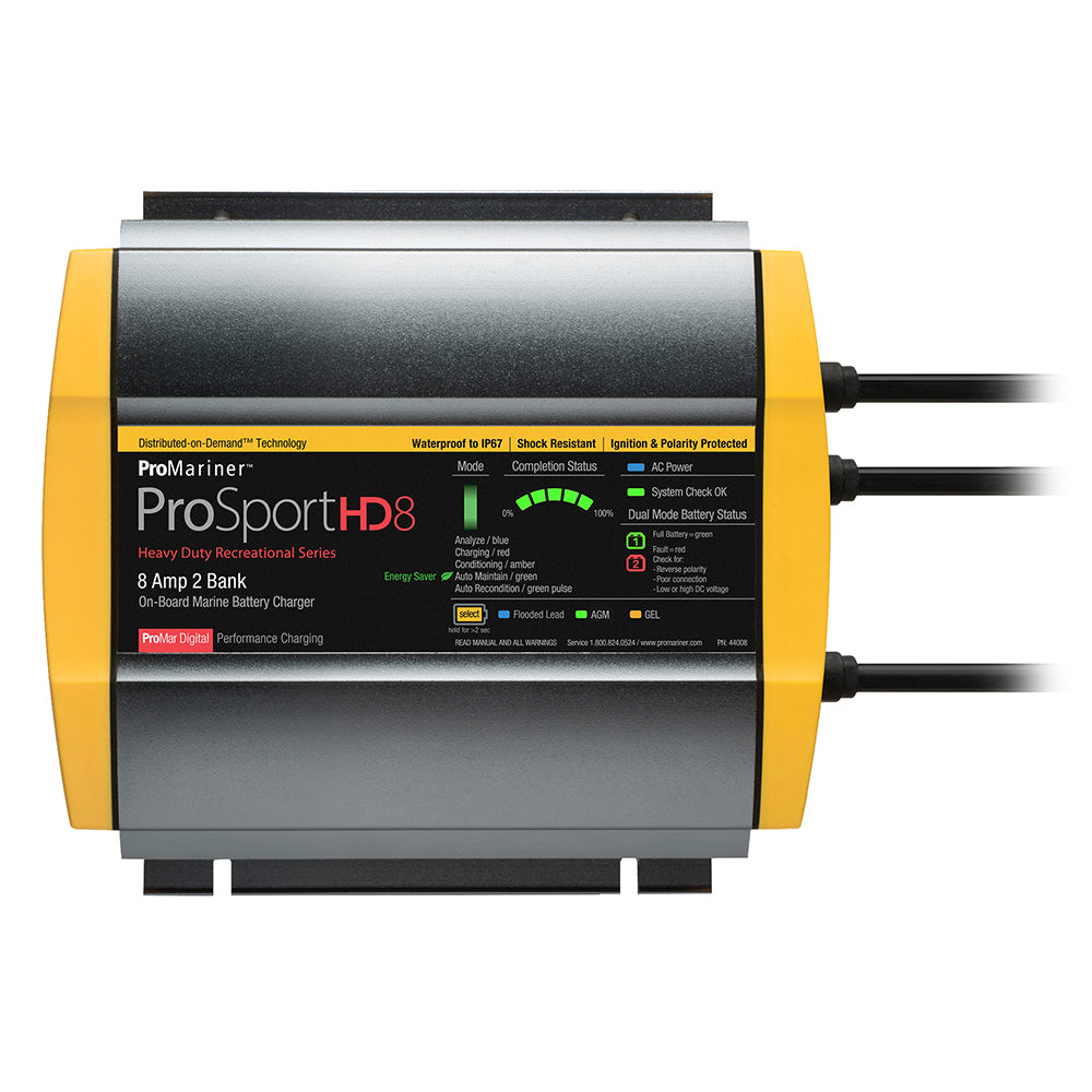 ProMariner ProSportHD 8 Gen 4 - 8 Amp - 2 Bank Battery Charger [44008] - Premium Battery Chargers from ProMariner - Just $129.99! 