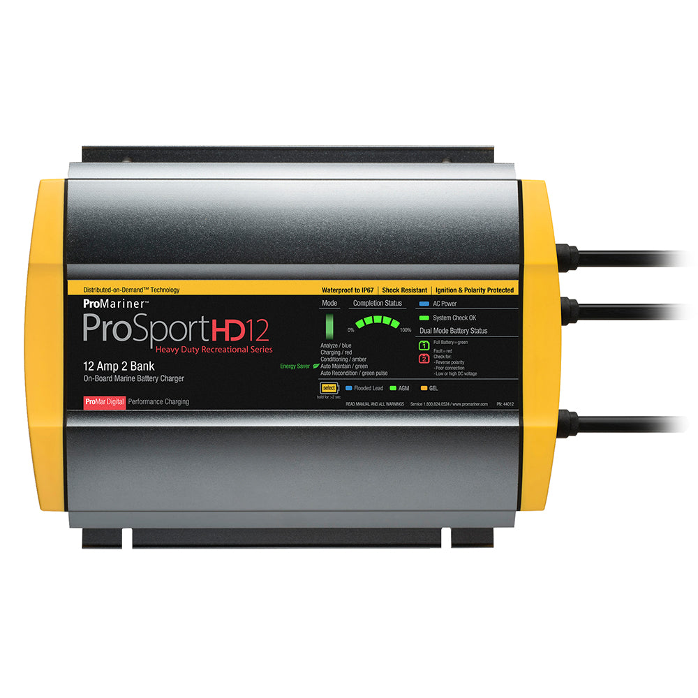 ProMariner ProSportHD 12 Gen 4 - 12 Amp - 2 Bank Battery Charger [44012] - Premium Battery Chargers from ProMariner - Just $159.99! 