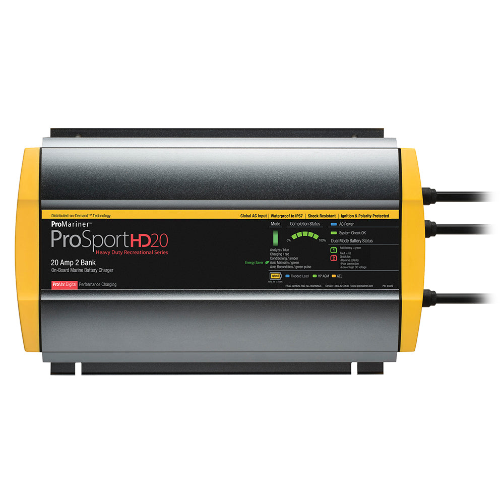 ProMariner ProSportHD 20 Gen 4 - 20 Amp - 2 Bank Battery Charger [44020] - Premium Battery Chargers from ProMariner - Just $190.99! 