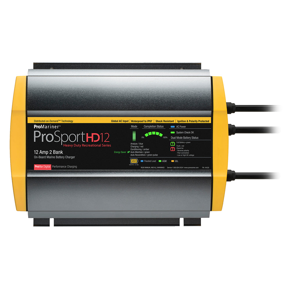 ProMariner ProSportHD 12 Global Gen 4 - 12 Amp - 2 Bank Battery Charger [44026] - Premium Battery Chargers from ProMariner - Just $184.99! 