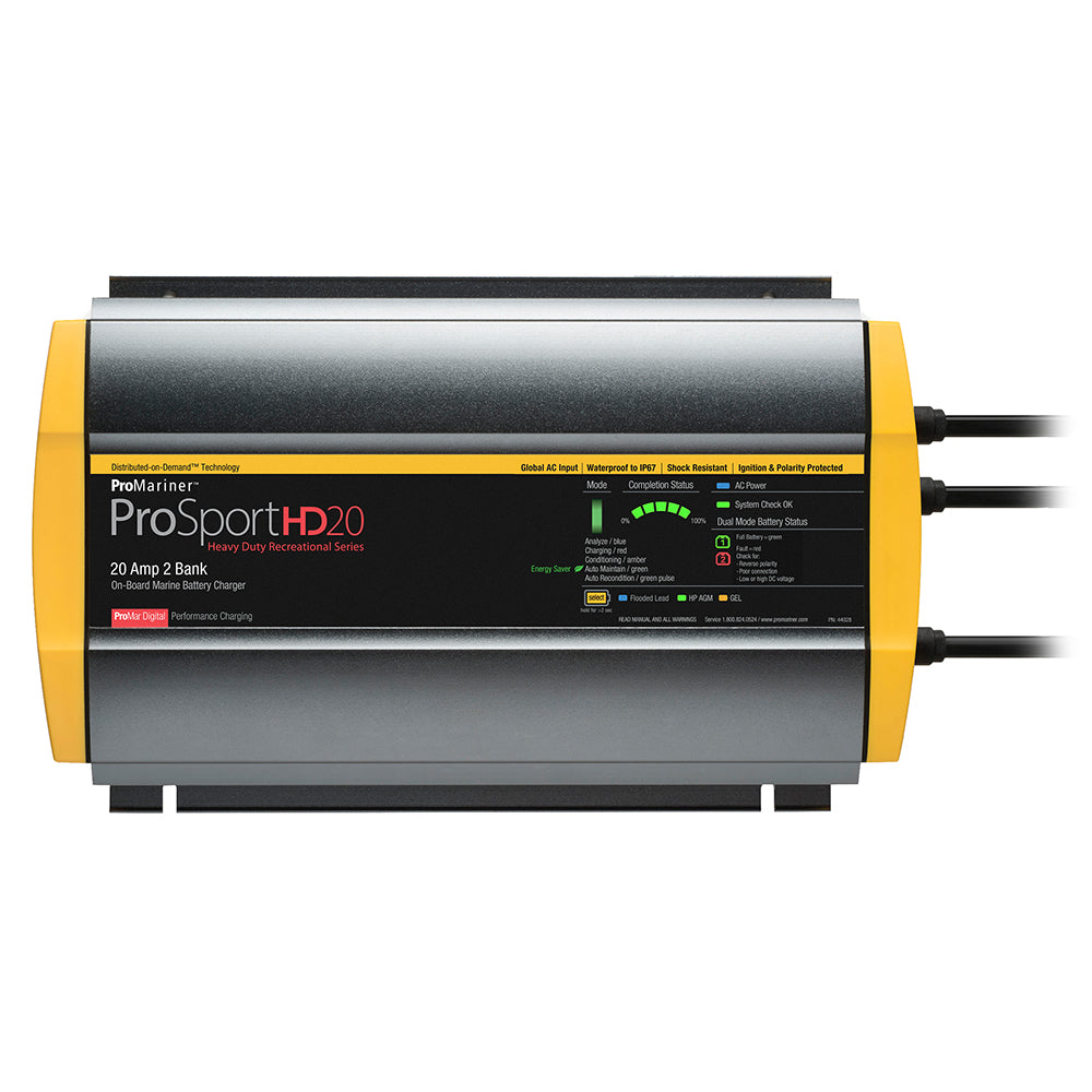 ProMariner ProSportHD 20 Global Gen 4 - 20 Amp - 2 Bank Battery Charger [44028] - Premium Battery Chargers from ProMariner - Just $245.99! 